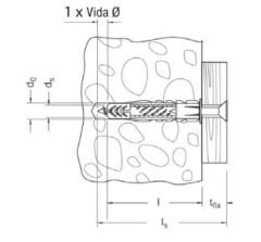 Hafele UX - Pulsuz Üniversal Dübel 8x50mm (100 Adet)