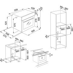 Fırın Smart FSM 86 H XS Black Glass-İnox