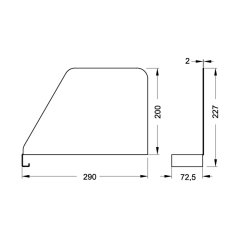 Hafele Variant-F Kitap Desteği 72,5mm, Açık Gri Renk