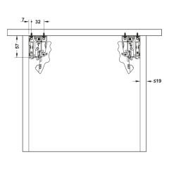 Hafele Gizli Ray Tam Açılım Bas-Aç Matrix Um A30 450mm Galvaniz