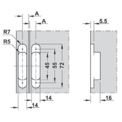 Hafele Gizli Menteşe Ayarlı Beyaz 14x72mm