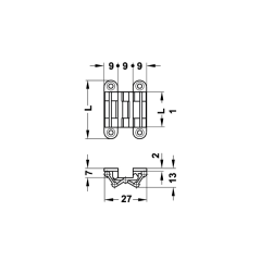 Hafele Sepa-Mını Gizli Menteşe Nikel P. 9x39mm