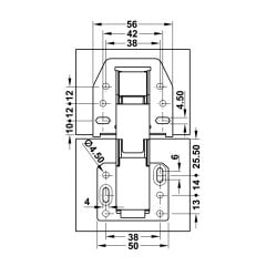 Hafele CH300 Karavan Kalkar Kapak Menteşesi Yavaşlatıcılı