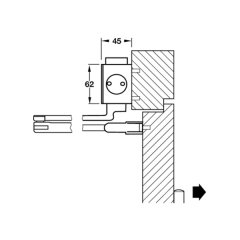 Hafele DCL 55 Kapı Kapatıcı F 1400mm Gümüş Renk