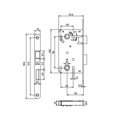 Hafele H50.05 Sessiz Kilit WC 50/18mm Mat Siyah Renk