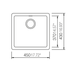 Schock Granit Evye Cristalite Quadro N-100S Nero