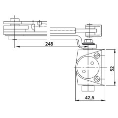 Hafele DC401 Kapı Kapatıcı EN 2-4, Gümüş Renk