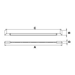 Hafele Profil Kulp Pose  160mm Paslanmaz Çelik