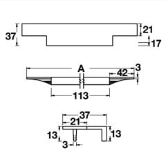 Hafele Profil Kulp Stairway II 347mm Mat Siyah