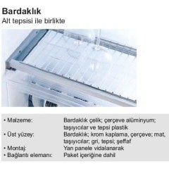 Hafele Bardaklık sabit tepsili krom parlak 90cm