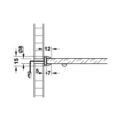 Hafele LED2007, 863 mm, mavi