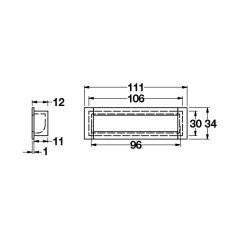 Hafele Gömme Kulp Toby 96mm Mat Krom