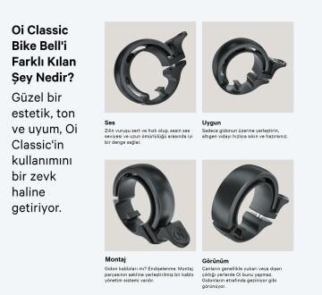 Knog Oi Klasik Küçük Zil Siyah 22.2mm