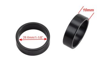 Alüminyum Maşa Yatak Yüzüğü (Spacer) Siyah 10mm