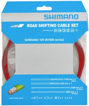 Shimano OT-SP41, OT-RS900 Optislick Ön+Arka İç-Dış Vites Kablo Seti Kırmızı