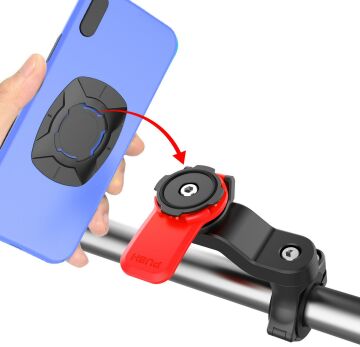 QRD Twist Lock Kolay Montaj Bisiket/Scooter/Motosiklet Gidon Telefon Tutucu