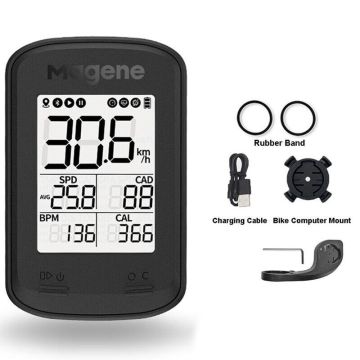 Magene C206 Pro GPS Bisiklet Km Saati Siyah