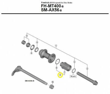 Shimano FH-MT400-B Arka Göbek Filibir Gövde Y3F898030