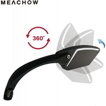 Meachow ME-002SR Sağ Bisiklet Aynası Kelepçe Montaj Gümüş Lens