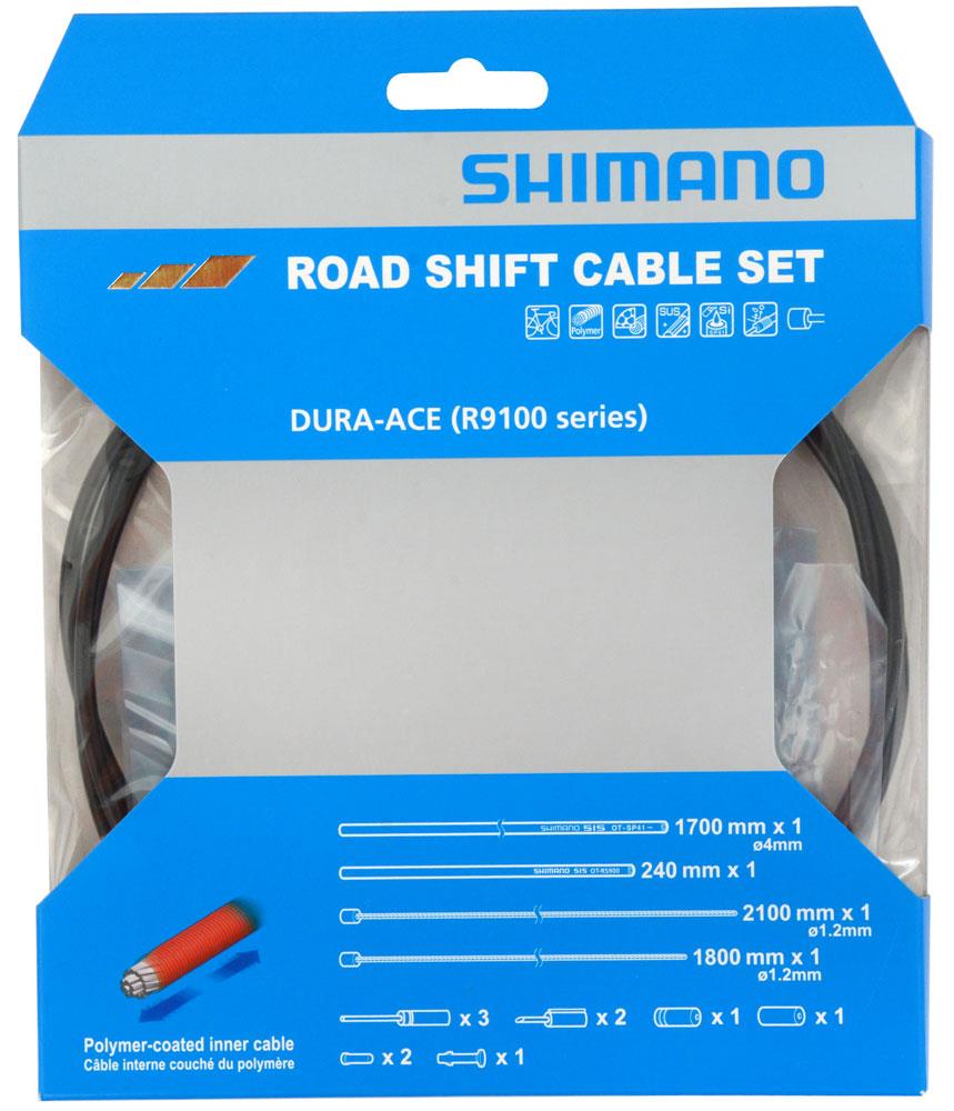 Shimano Dura-Ace OT-SP41, OT-RS900 Polimer Ön+Arka İç-Dış Vites Kablo Seti Siyah Y0BM98010
