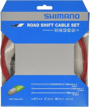 Shimano OT-SP41 Optislick Ön+Arka İç-Dış Vites Kablo Seti Kırmızı