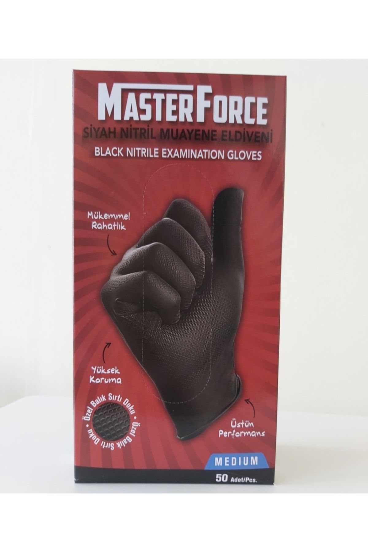Master Force Siyah Nitril Kalın Eldiven Medıum ( M ) Orta Boy Beden Yeni Ürün - Yeni Paket 2022