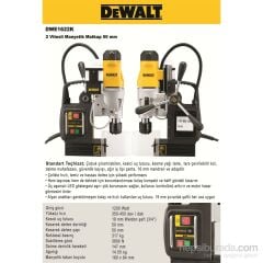 Dewalt DWE1622K-QS Manyetik Matkap1200w 350/650 Dev/Dak