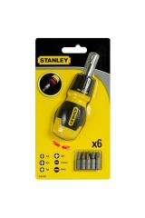 STANLEY 0-66-358 6 Parça Cırcırlı Topaç Tornavida Seti