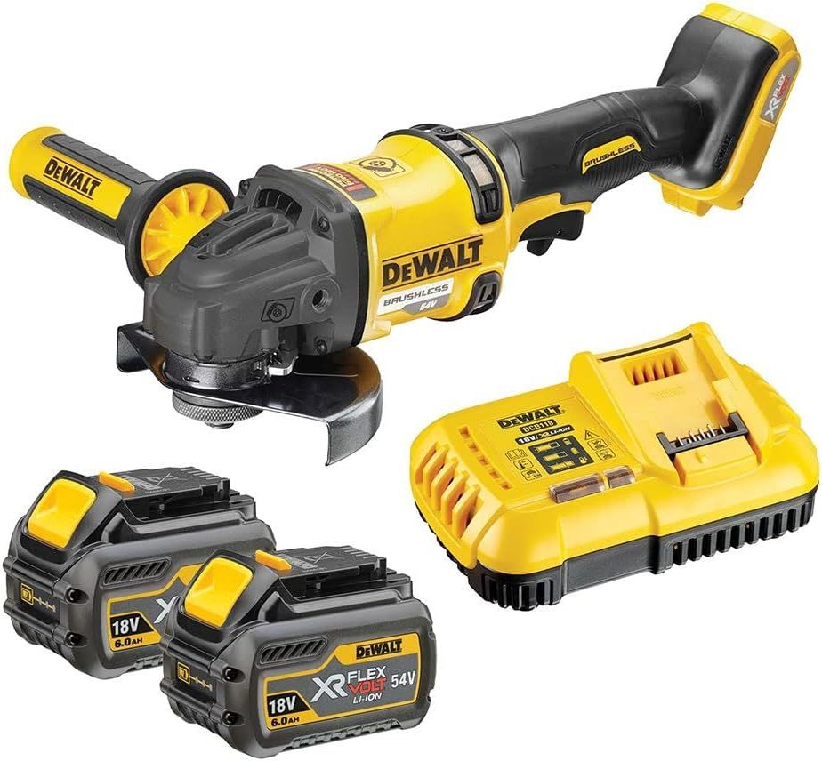 Dewalt DCG418T2 54V 125mm 6.0 Ah Çift Akülü Flexvolt Kömürsüz Taşlama