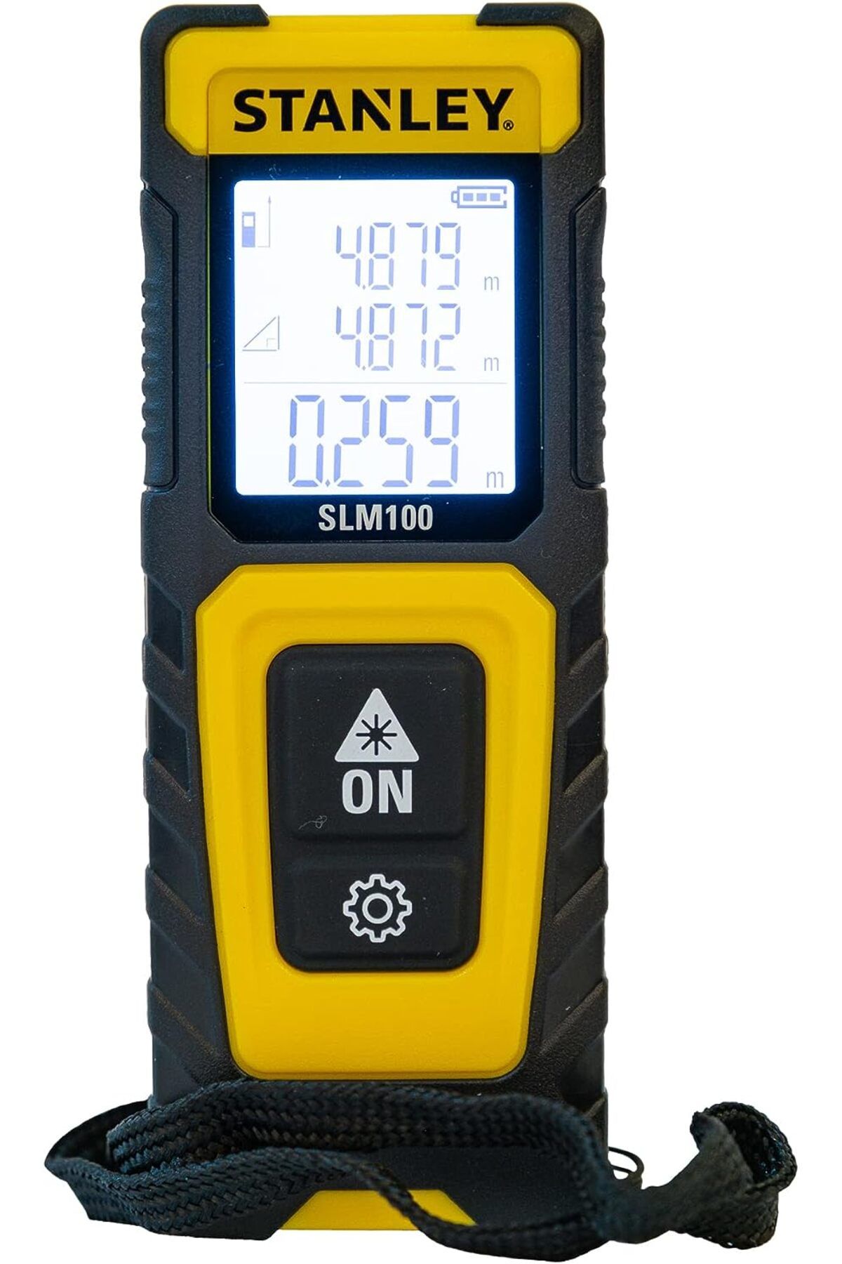 SLM100 Lazer Mesafe Ölçüm Cihazı (sarı/siyah, 30 metre menzil)