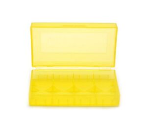 Plastik Pil Taşıma Kutusu Sarı 18650