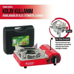 Orcamp Mini Çantalı Kamp Ocağı (Kırmızı)