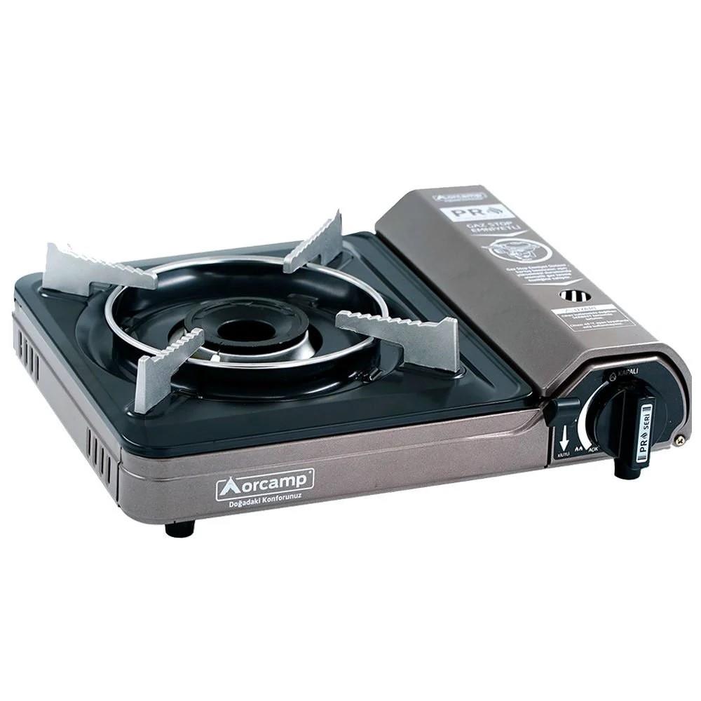 ORCAMP Tekli Portatif Kamp Ocak Gaz Stop Emniyetli GRİ