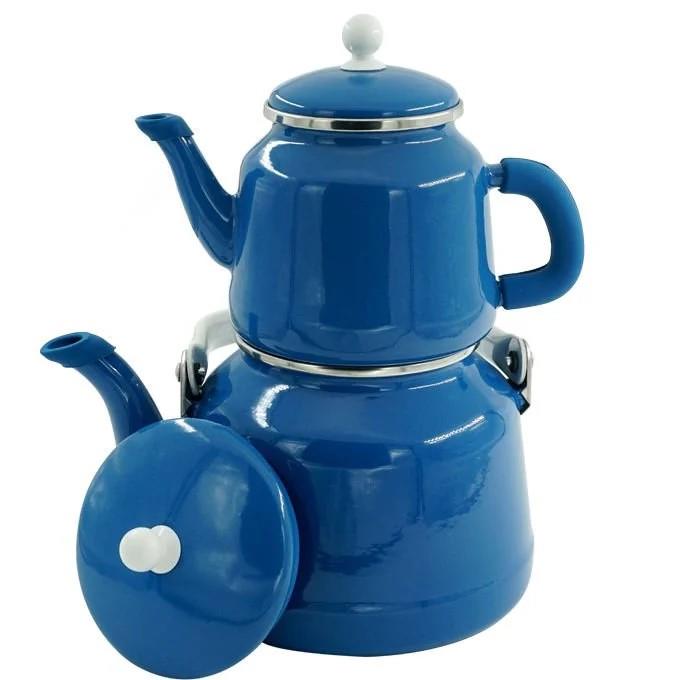 ORCAMP Retro Emaye Çaydanlık Demlik Takım