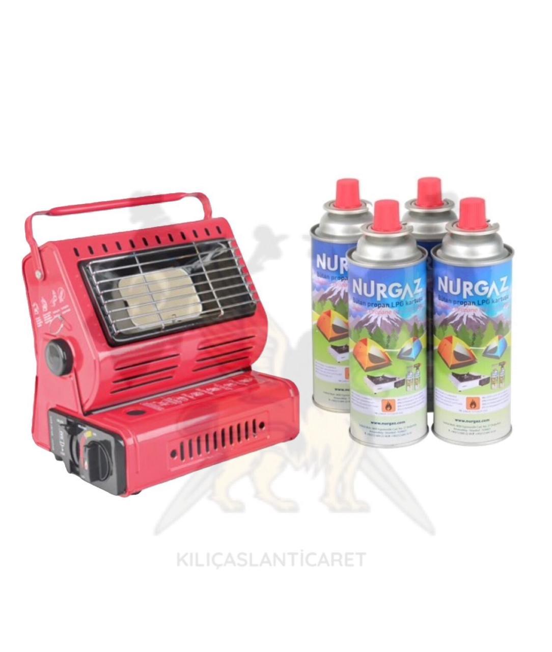 NURGAZ PORTATİF KAMP SOBA 4 ADET 220 GR KARTUŞLU