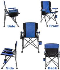 Madfox Roxy Katlanır Kamp Sandalyesi SİYAH-MAVİ