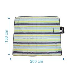 Madfox Skyloft Su Gecirmez Piknik Kamp Örtüsü MAVİ STRİPE