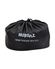 NURGAZ KROM TENCERE TAVA SETİ