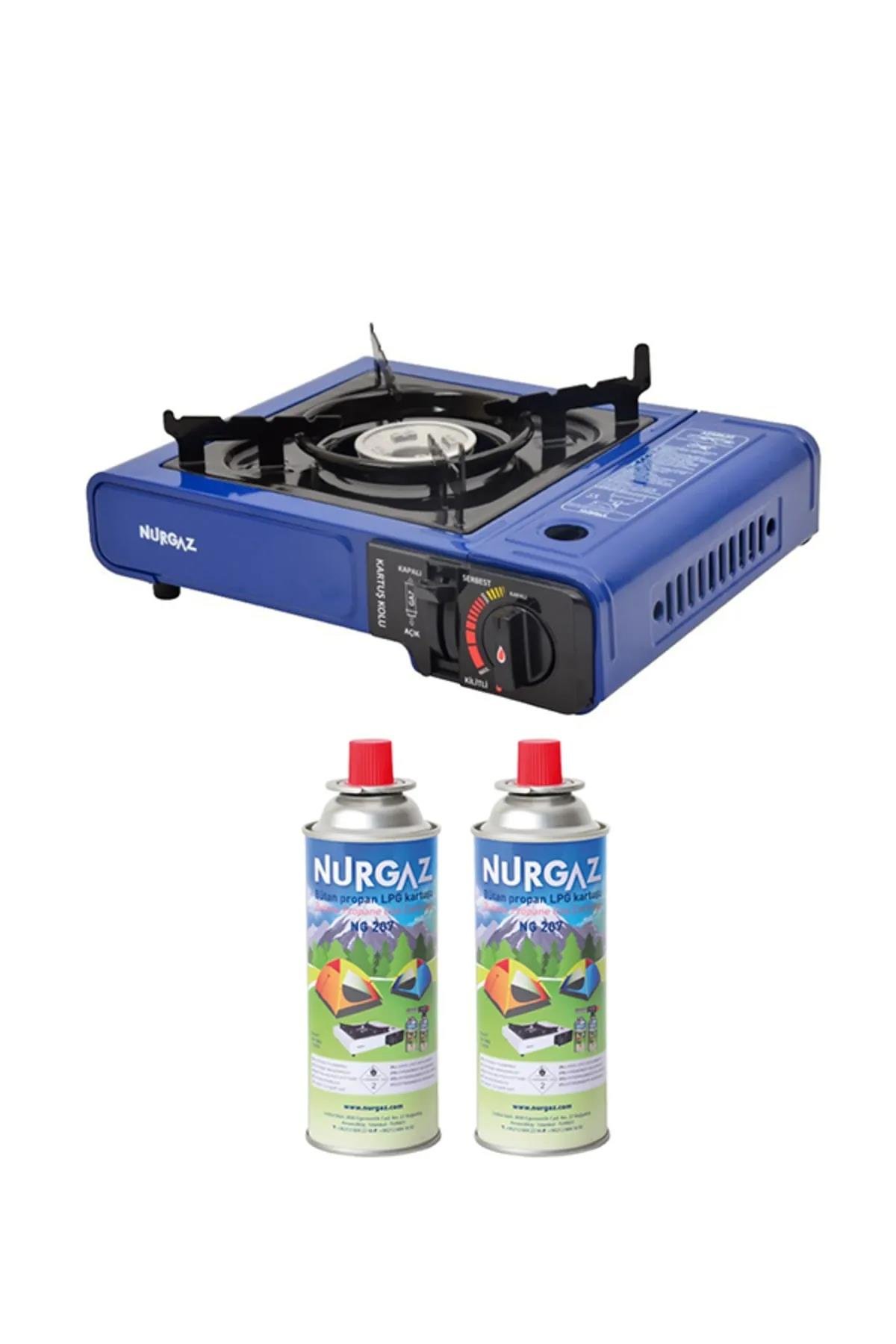 Nurgaz Ng 501 Tekli Portatif Mavi Ocak + 2 Adet Kartuş