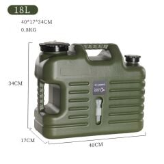 Madfox Galon Air PE Musluklu Su Bidonu 18 Litre GREEN