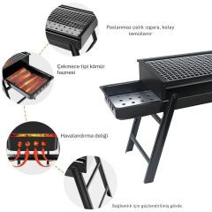 Madfox Cookout Portatif Katlanır BBQ Mangal BLACK