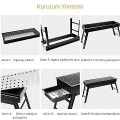 Madfox Cookout Portatif Katlanır BBQ Mangal BLACK