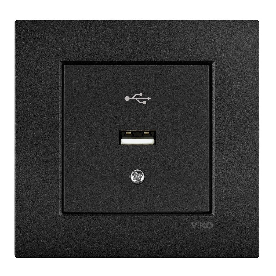 VİKO 92605515 USB Konnektör Kapağı [Siyah]