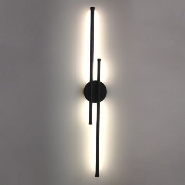 MOLLED MOL8338 21 Watt Siyah/Beyaz Kasa 82 cm İkili LED Çubuk Aplik - Gün Işığı (3000K)