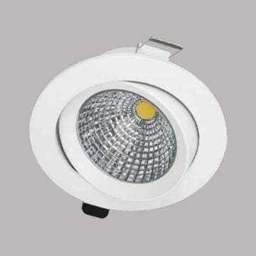 YCL YC 504 5 Watt Beyaz Sıva Altı Yuvarlak LED Spot - Beyaz Işık (6500K) - PC Gövde