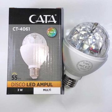 CATA CT-4061 3 Watt LED RGB Disco Ampul