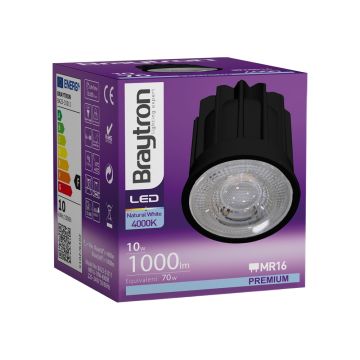 Braytron BA23-31011 Siyah Kasa 10 Watt LED Spot Modül - Ilık Beyaz (4000K)