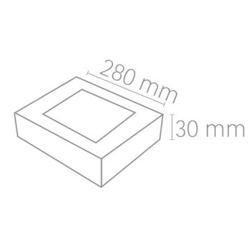 VOLTEK VPSUKS02465 24 Watt Siyah Sıva Üstü Kare LED Panel - Beyaz Işık (6500K)