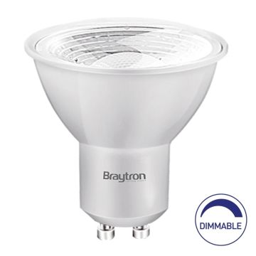 Braytron BA26-60651 6 Watt GU10 Duylu Mercekli Dimli LED Ampul - Ilık Beyaz (4000K)