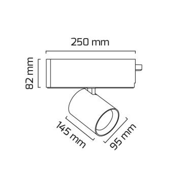 GOYA GY 8059-25 Siyah/Beyaz Kasa 36 Watt Eklenebilir Modüler Ray Spot